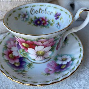 Royal Albert Flower of the Month Series Teacup set